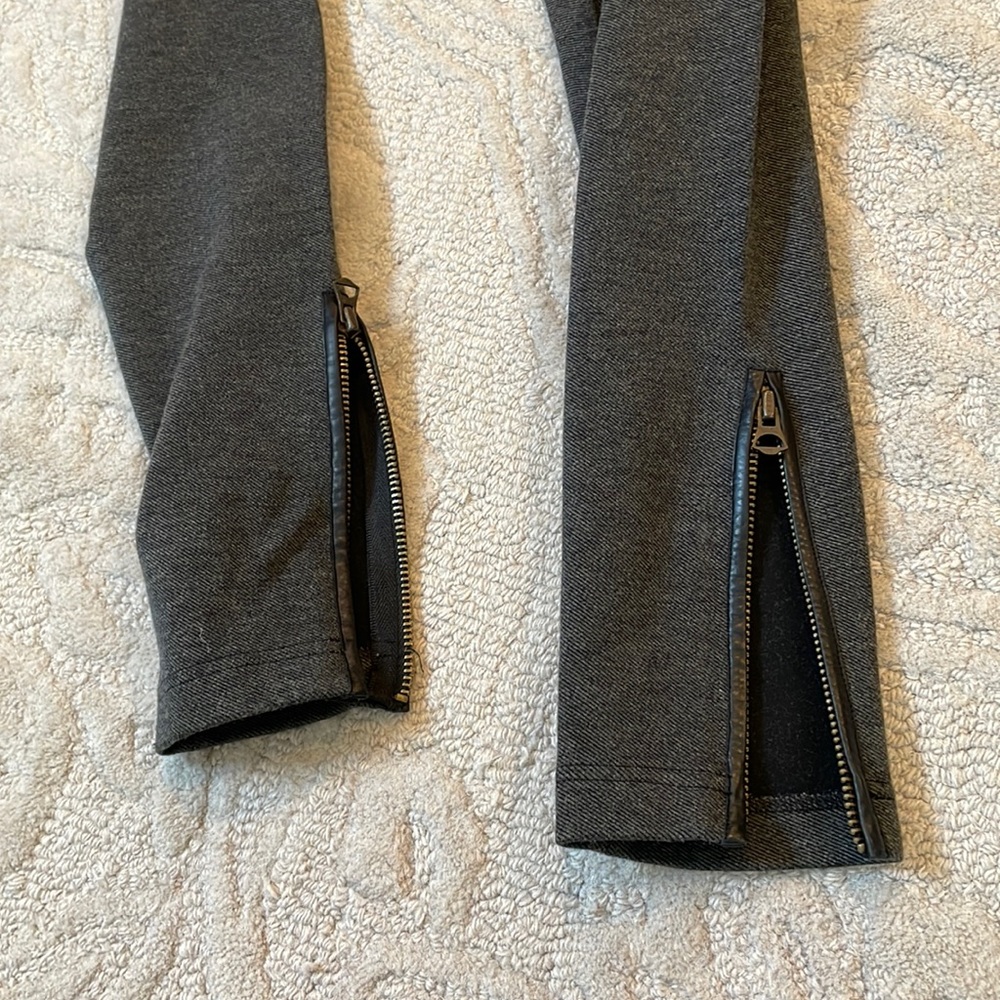 Ralph Lauren Tweed Leather Ankle Zip Leggings - Picture 4 of 7